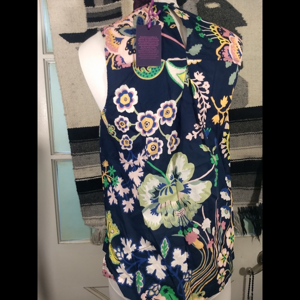 NWT J.Crew Sleeveless tank in Liberty® symphony fl - Picture 5 of 6